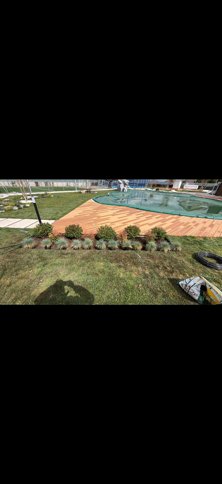 Allestimento piante ornamentali bordo piscina